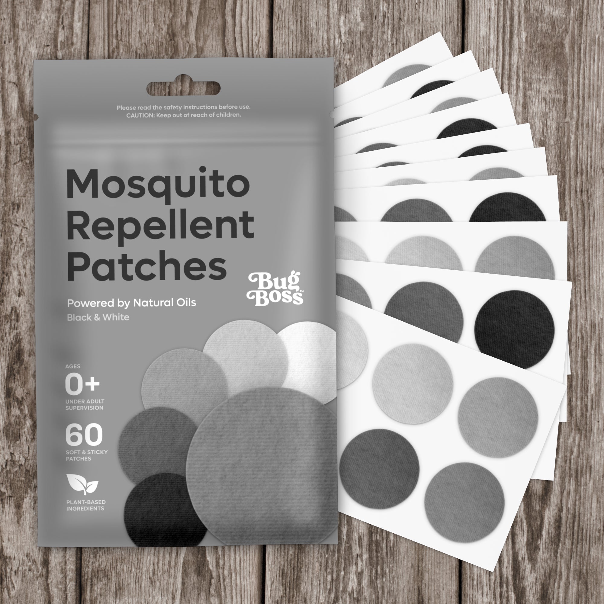 Mosquito Patches - Black & White
